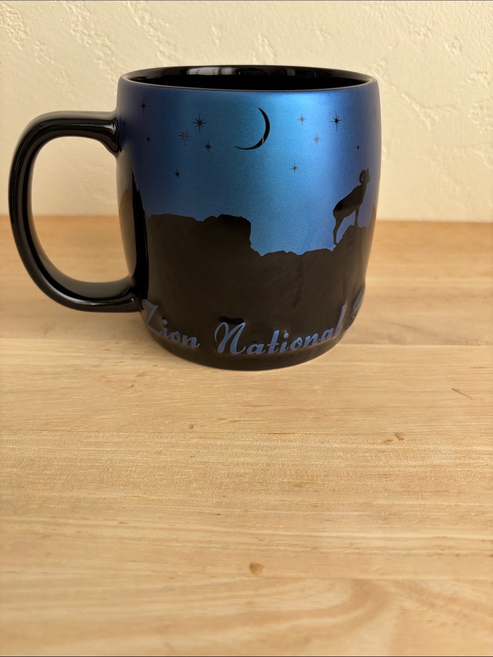 Zion National Park Blue and Black Ceramic Travel Mug
